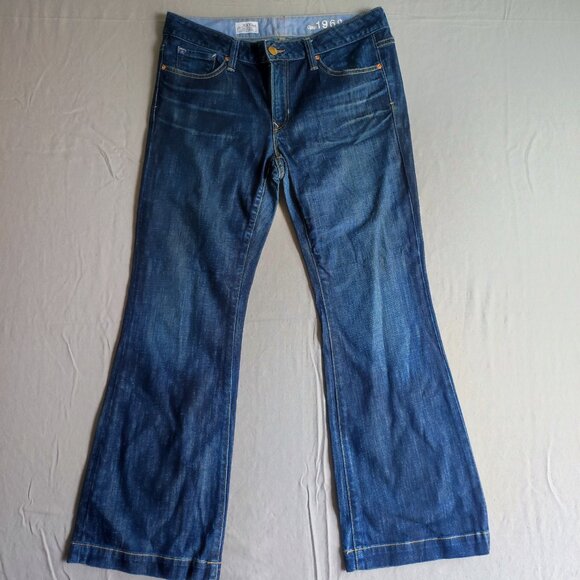 GAP Jeans Long & Lean women's size 30 / 10 dark washed boot cut - Picture 1 of 15